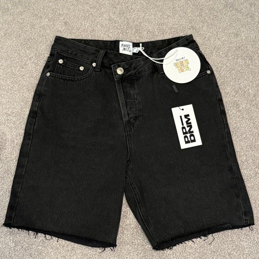 Princess Polly black denim shorts
